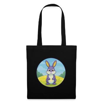 Rabbit Cute Kawaii Cartoon Clipart Animal Pet - Tote Bag - black - Front