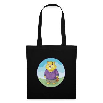 Gopher Cute Kawaii Cartoon Clipart Animal Pet - Tote Bag - black - Front