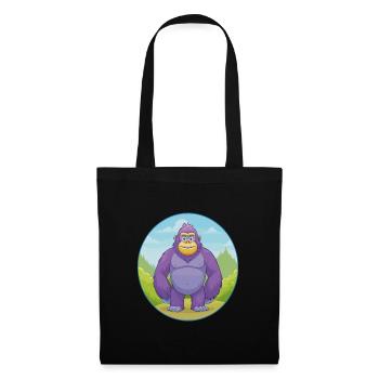 Gorilla Cute Kawaii Cartoon Clipart Animal Pet - Tote Bag - black - Front