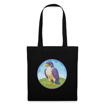 Falcon Cute Kawaii Cartoon Clipart Animal Pet - Tote Bag - black - Front