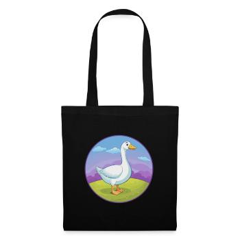 Goose Cute Kawaii Cartoon Clipart Animal Pet - Tote Bag - black - Front