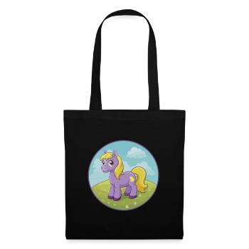 Pony Cute Kawaii Cartoon Clipart Animal Pet - Tote Bag - black - Front