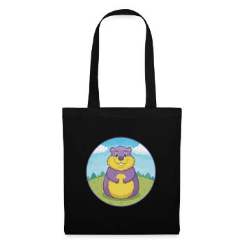 Groundhog Cute Kawaii Cartoon Clipart Animal Pet - Tote Bag - black - Front