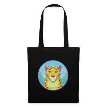 Jaguar Cute Kawaii Cartoon Clipart Animal Pet - Tote Bag - black - Front