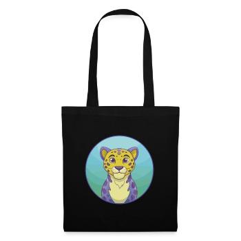 Leopard Cute Kawaii Cartoon Clipart Animal Pet - Tote Bag - black - Front