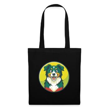Australian Shepherd Dog Cute Kawaii Cartoon Animal - Tote Bag - black - Front