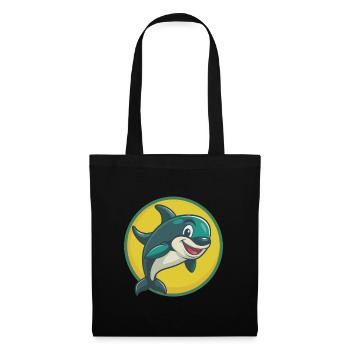 Orca Cute Kawaii Cartoon Clipart Pet Animal - Tote Bag - black - Front