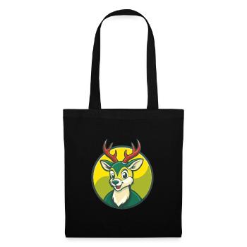 Deer Cute Kawaii Cartoon Clipart Pet Animal - Tote Bag - black - Front