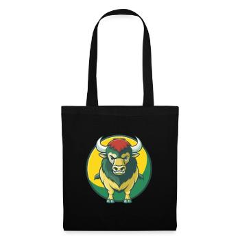 Bison Cute Kawaii Cartoon Clipart Pet Animal - Tote Bag - black - Front