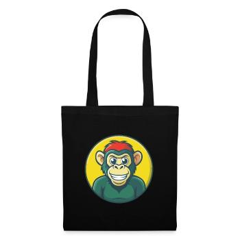 Bonobo Cute Kawaii Cartoon Clipart Pet Animal - Tote Bag - black - Front