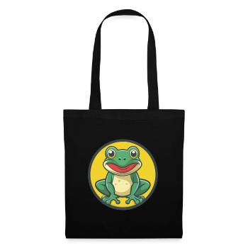 Frog Cute Kawaii Cartoon Clipart Pet Animal - Tote Bag - black - Front