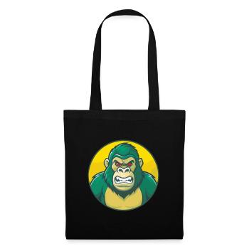 Gorilla Cute Kawaii Cartoon Clipart Pet Animal - Tote Bag - black - Front
