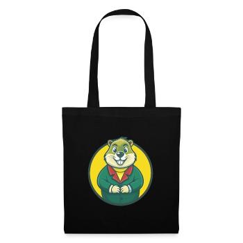 Groundhog Cute Kawaii Cartoon Clipart Pet Animal - Tote Bag - black - Front