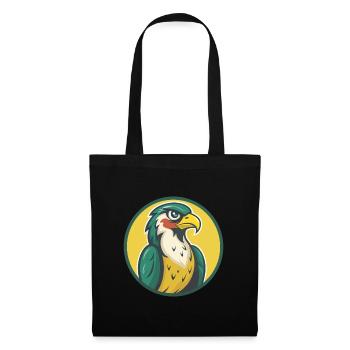 Falcon Cute Kawaii Cartoon Clipart Pet Animal - Tote Bag - black - Front