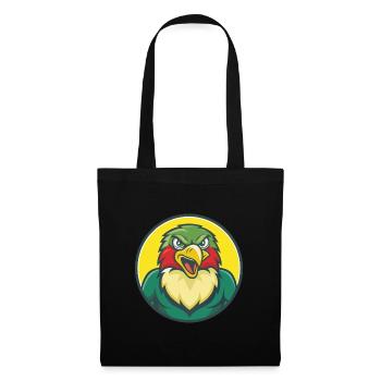Hawk Cute Kawaii Cartoon Clipart Pet Animal - Tote Bag - black - Front