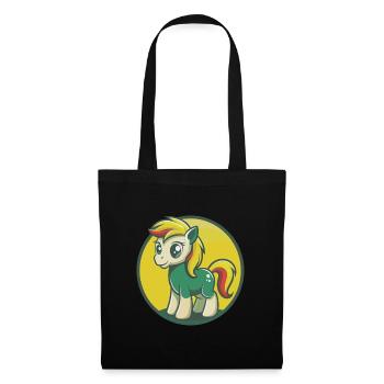 Pony Cute Kawaii Cartoon Clipart Pet Animal - Tote Bag - black - Front