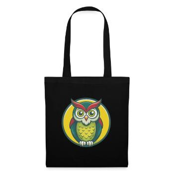 Owl Cute Kawaii Cartoon Clipart Pet Animal - Tote Bag - black - Front