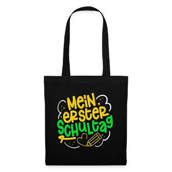 Einschulung Erster Schultag - Stoffbeutel - Schwarz - Vorne