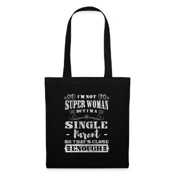 Monoparentale Équipe Pride Mère - Sac en tissu - noir - Devant