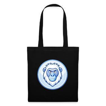 Babouin Bleu Kawaii Dessin Animé Personnage Clipart Animal de compagnie - Sac en tissu - noir - Devant