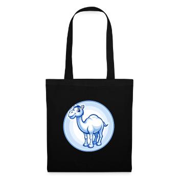 Camel Blue Kawaii Cartoon Character Clipart Pet - Tote Bag - black - Front
