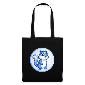 Chipmunk Blue Kawaii Cartoon Character Clipart Pet - Tote Bag - black - Front