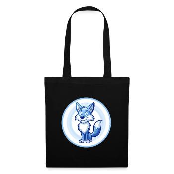 Coyote Blue Kawaii Cartoon Character Clipart Pet - Tote Bag - black - Front