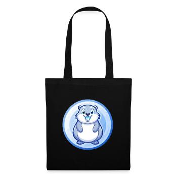 Gopher Blue Kawaii Cartoon Character Clipart Pet - Tote Bag - black - Front
