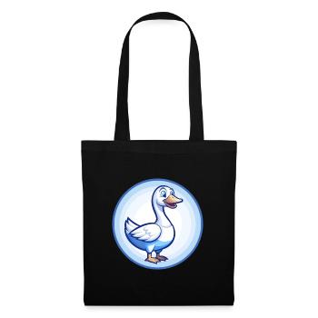 Goose Blue Kawaii Cartoon Character Clipart Pet - Tote Bag - black - Front