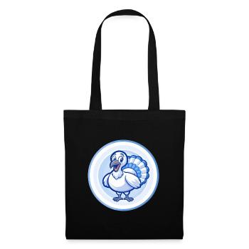 Turkey Blue Kawaii Cartoon Character Clipart Pet - Tote Bag - black - Front