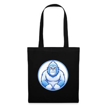 Gorilla Blue Kawaii Cartoon Character Clipart Pet - Tote Bag - black - Front