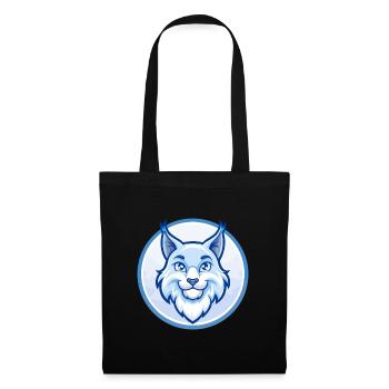 Lynx Blue Kawaii Cartoon Character Clipart Pet - Tote Bag - black - Front