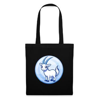 Oryx bleu kawaii dessin animé personnage clipart animal de compagnie - Sac en tissu - noir - Devant