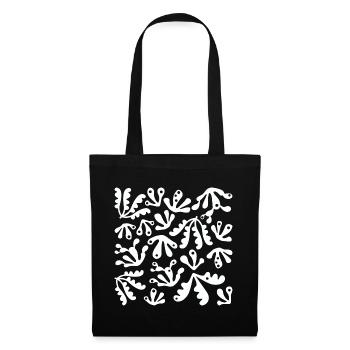 Abstrait Corail L Blanc - Sac en tissu - noir - Devant