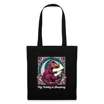 T-Rex Sleeping Hobby Gift - Tote Bag - black - Front