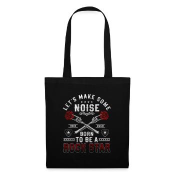 Chanteur de musique rock - Sac en tissu - noir - Devant