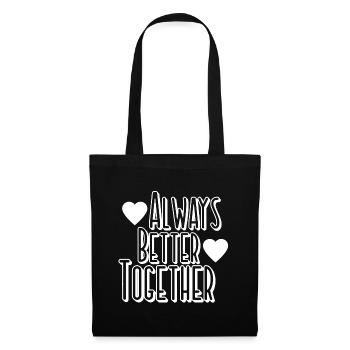 Relation d’amitié - Sac en tissu - noir - Devant
