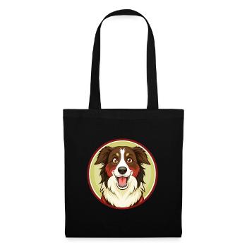 Australian Shepherd Dog Kawaii Cartoon Character - Tote Bag - black - Front