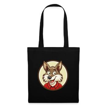 Coyote Colorful Kawaii Cartoon Character Clipart - Tote Bag - black - Front