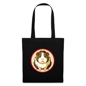 Cochon d’Inde Coloré Kawaii Dessin animé Personnage Animal de compagnie - Sac en tissu - noir - Devant