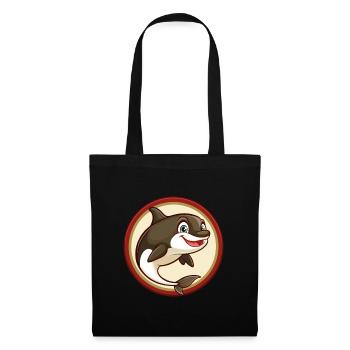 Orca Colorful Kawaii Cartoon Character Clipart Pet - Tote Bag - black - Front