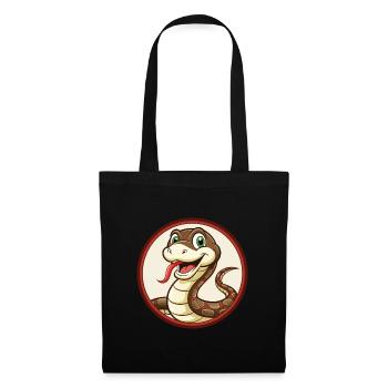 serpent coloré kawaii dessin animé personnage clipart - Sac en tissu - noir - Devant