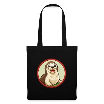 Seal Colorful Kawaii Cartoon Character Clipart Pet - Tote Bag - black - Front