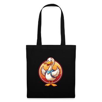 Goose Cute Funny Kawaii Cartoon Clipart Animal Pet - Tote Bag - black - Front