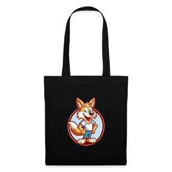 Coyote Funny Kawaii Cartoon Clipart Animal Pet - Tote Bag - black - Front