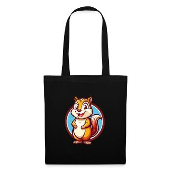 Chipmunk Funny Kawaii Cartoon Clipart Animal Pet - Tote Bag - black - Front