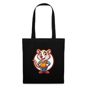 Possum Funny Kawaii Cartoon Clipart Animal Pet - Tote Bag - black - Front