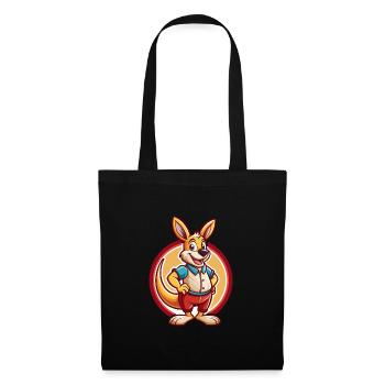 Kangaroo Funny Kawaii Cartoon Clipart Animal Pet - Tote Bag - black - Front