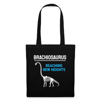 Brachiosaurus Dinosaurier Dino Fossil Jagd Jäger - Stoffbeutel - Schwarz - Vorne