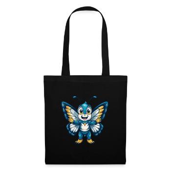 Butterfly Cool Kawaii Cartoon Character Clipart - Tote Bag - black - Front